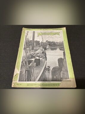 Antique Cover of MOTOR BOAT Magazine May 10, 1923 Title Motor Boat stylized
